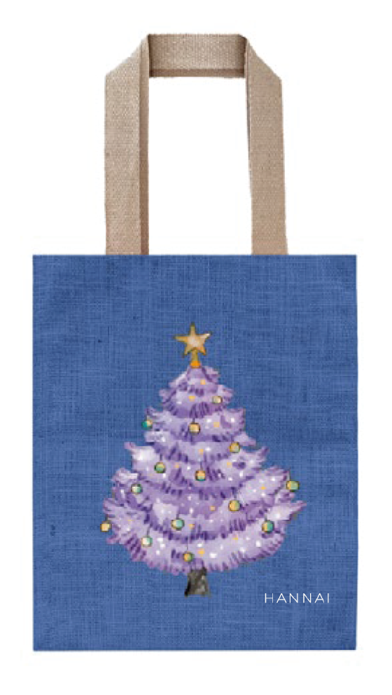 BOLSA FOODIE  HANNAI CHRISTMAS ARBOL MORADO