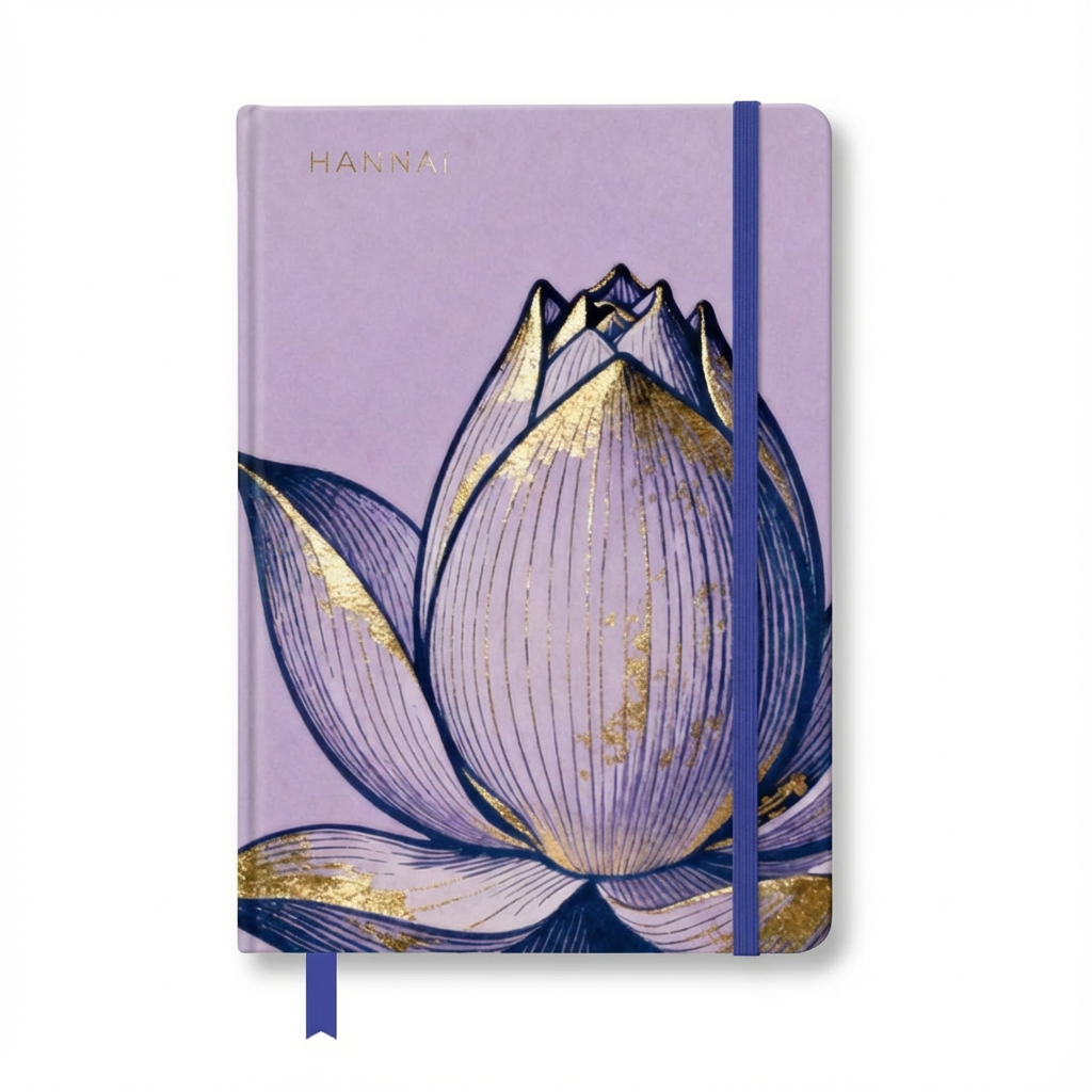 NOTEBOOK FLEXIBLE INTERIOR LISO FLOR DE LOTO
