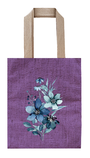 BOLSA YUTE FOODIE BLUE FLOWER