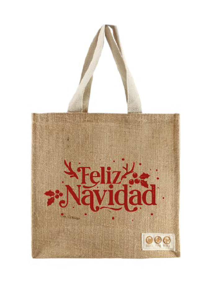 BOLSA YUTE TERRA HANNAI CHRISTMAS FELIZ NAVIDAD