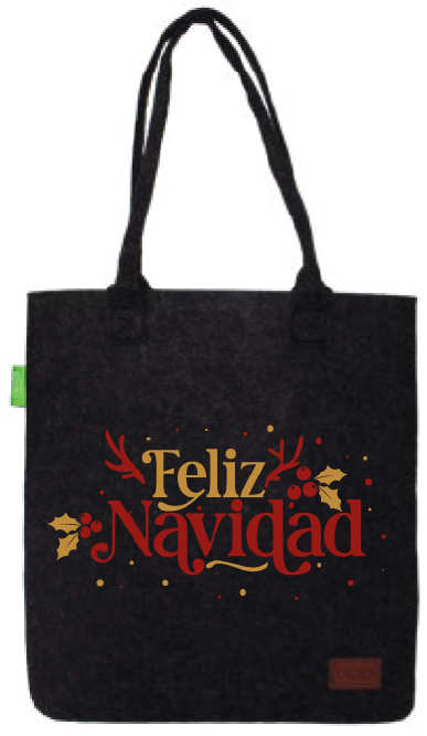 BOLSA FIELTRO CHRISTMAS FELIZ NAVIDAD