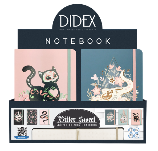 NOTEBOOK BITTER SWEET (21BL) - SURTIDO EXPOSITOR 12PZS.