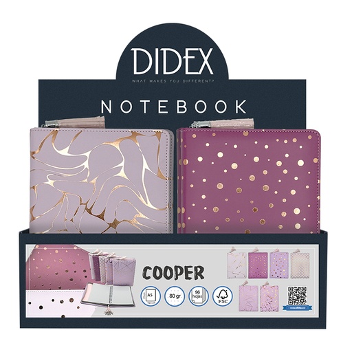 NOTEBOOK COOPER (21BL) - SURTIDO EXPOSITOR 6PZS.