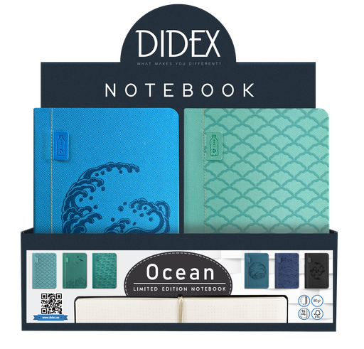 NOTEBOOK OCEAN (21BL) - SURTIDO EXPOSITOR 12PZS.