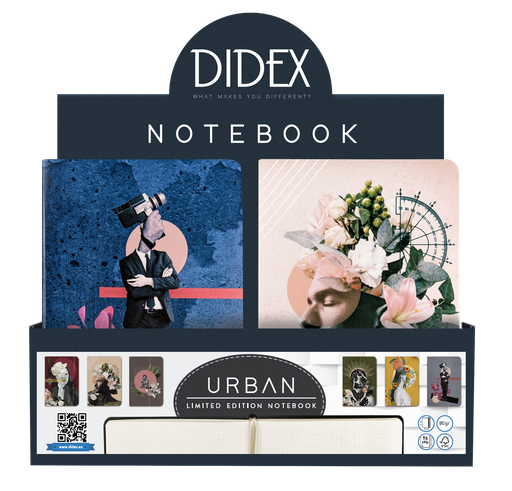NOTEBOOK URBAN (21BL) - SURTIDO EXPOSITOR 12PZS.
