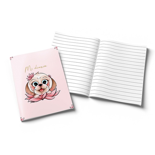 [H47] Diario A5 Lotus dog 