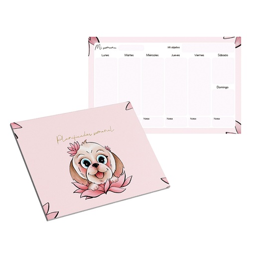 [H36]  Planificador Semanal Lotus dog 