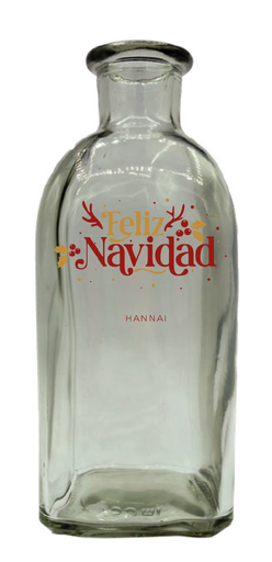 [25004751] BOTELLA DECORACION FRASCA GRANDE 750ML CHRISTMAS FELIZ NAVIDAD