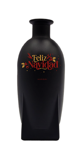 [25004755] BOTELLA DECORACION NEGRA CHRISTMAS FELIZ NAVIDAD